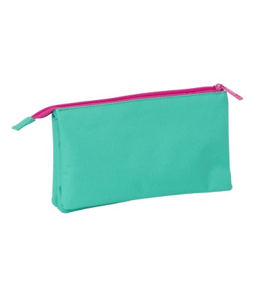 Bolso escolar portatodo safta triple nait nait verde mint 120x220x30 mm