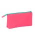 Bolso escolar portatodo safta triple nait nait rosa fluor 120x220x30 mm