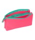 Bolso escolar portatodo safta triple nait nait rosa fluor 120x220x30 mm