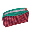 Bolso escolar portatodo safta triple nait nait pata de gallo coral 120x220x30 mm