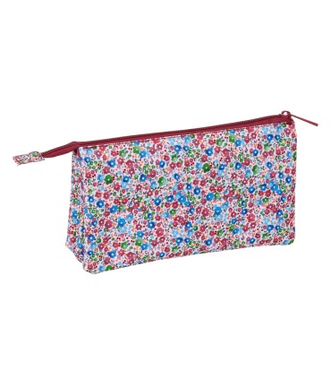 Bolso escolar portatodo safta triple nait nait floresistente coimbra burdeos 120x220x30 mm