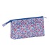 Bolso escolar portatodo safta triple nait nait floresistente coimbra azul 120x220x30 mm