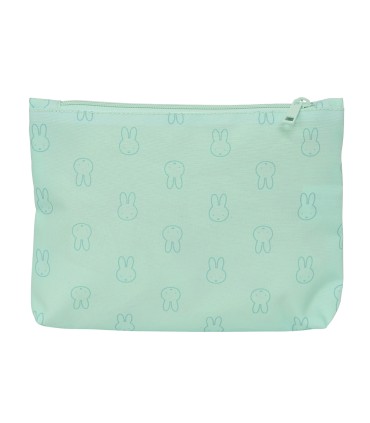 Bolso escolar portatodo safta grande 2 cremallera reciclado y repelente agua miffy menta 160x230x30 mm