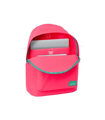 Mochila safta para portatil 141 nait nait rosa fluor 410x310x160 mm