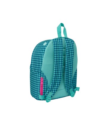 Mochila safta para portatil 141 nait nait pata de gallo verde 410x310x160 mm