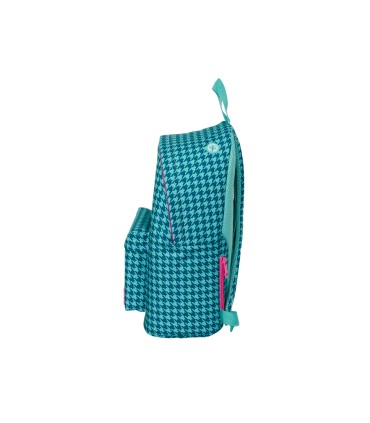 Mochila safta para portatil 141 nait nait pata de gallo verde 410x310x160 mm