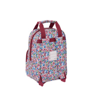 Mochila safta infantil con asas nait nait floresistente coimbra burdeos 280x200x80 mm