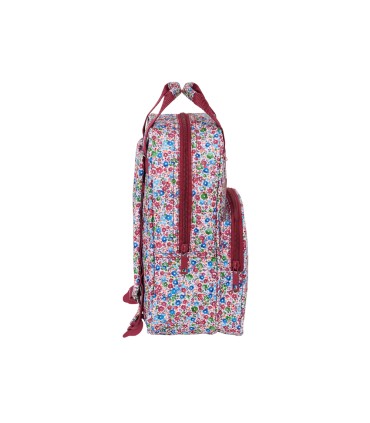 Mochila safta infantil con asas nait nait floresistente coimbra burdeos 280x200x80 mm