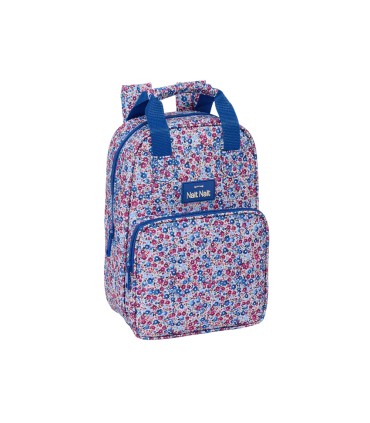 Mochila safta infantil con asas nait nait floresistente coimbra azul 280x200x80 mm