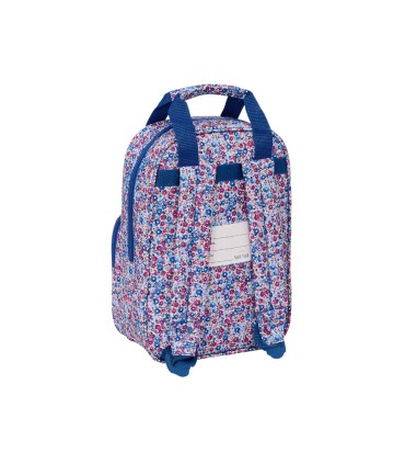 Mochila safta infantil con asas nait nait floresistente coimbra azul 280x200x80 mm