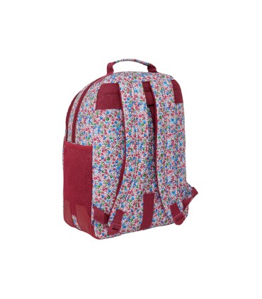 Mochila safta doble con cantoneras adaptable a carro nait nait floresistente coimbra burdeos 420x320x150