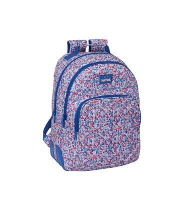 Mochila safta doble con cantoneras adaptable a carro nait nait floresistente coimbra azul 420x320x150 mm