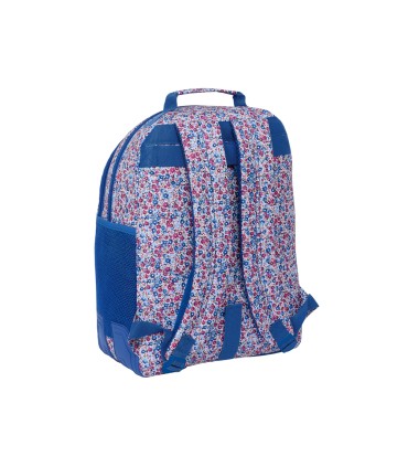 Mochila safta doble con cantoneras adaptable a carro nait nait floresistente coimbra azul 420x320x150 mm