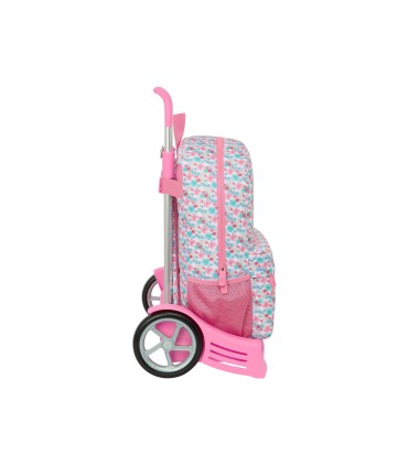 Mochila 758 con carro evolution reciclado safta moos floresistente 460x300x140 mm