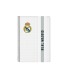 Cuaderno espiral safta folio 80 hojas 60 gr cuadro 4 mm tapa extradura real madrid 1 equipacion 24 25