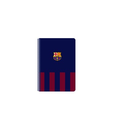 Cuaderno espiral safta folio 80 hojas 60 gr cuadro 4 mm tapa extradura fc barcelona