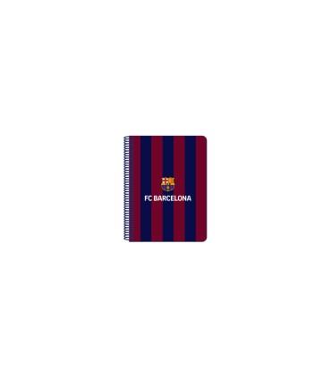 Cuaderno espiral safta cuarto 80 hojas 60 gr cuadro 4 mm tapa extradura fc barcelona