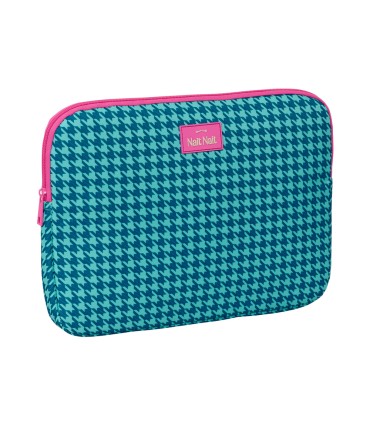 Funda para portatil 14 safta nait nait pata de gallo verde 250x340x20 mm