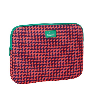 Funda para portatil 14 safta nait nait pata de gallo coral 250x340x20 mm