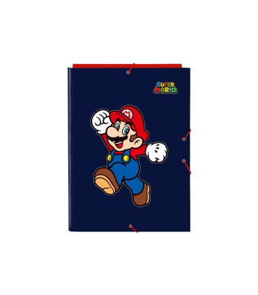 Carpeta carton folio gomas solapas safta super mario world