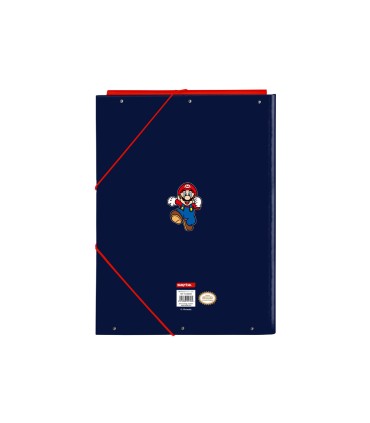 Carpeta carton folio gomas solapas safta super mario world