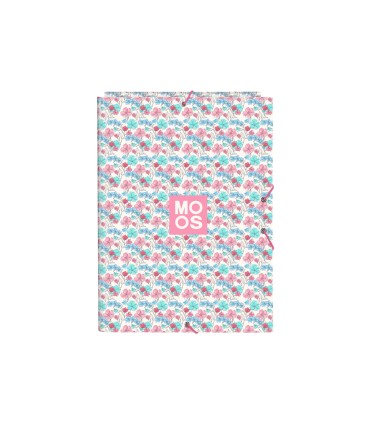 Carpeta carton folio gomas solapas safta moos floresistente