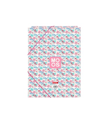 Carpeta carton folio gomas solapas safta moos floresistente