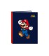 Carpeta safta 4 anillas mixtas carton folio super mario world