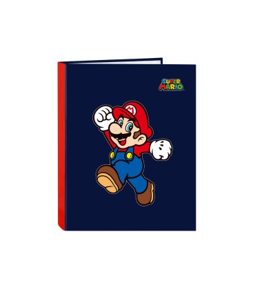 Carpeta safta 4 anillas mixtas carton folio super mario world