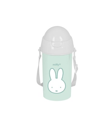 Botella portaliquidos safta 500 ml apertura automatica con pajita miffy menta 195x73x73 mm