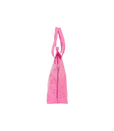 Bolsa shopping safta barbie logomania rosa 350x540x170 mm