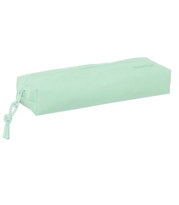 Bolso escolar portatodo safta rectangular con goma elastica 22 cm verde claro