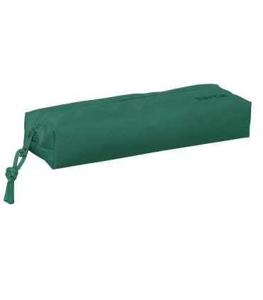 Bolso escolar portatodo safta rectangular con goma elastica 22 cm verde oscuro