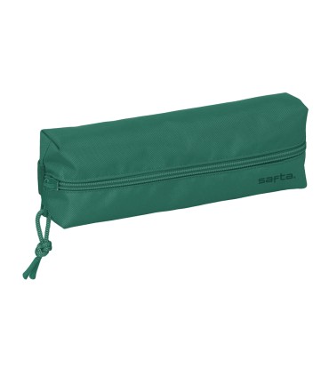 Bolso escolar portatodo safta rectangular con goma elastica 22 cm verde oscuro