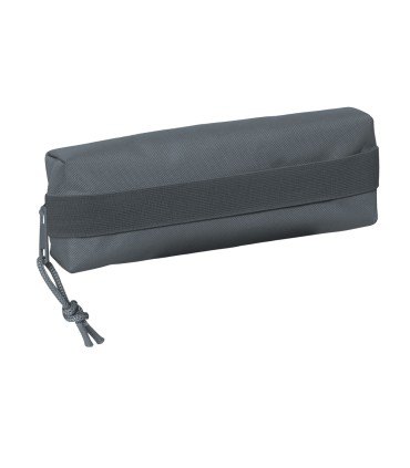 Bolso escolar portatodo safta rectangular con goma elastica 22 cm gris oscuro