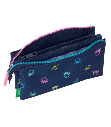 Bolso escolar portatodo safta triple benetton cool 30x220x120 mm