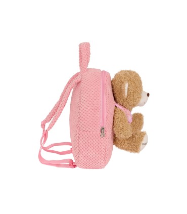 Mochila safta preescolar osito extraible rosa 75x230x270 mm