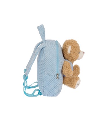 Mochila safta preescolar osito extraible azul 75x230x270 mm