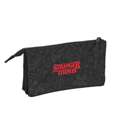 Bolso escolar portatodo safta triple stranger things 120x220x30 mm