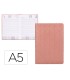 Agenda encuadernada liderpapel lipsi a5 2025 dia pagina color rosa melocoton papel 70 gr