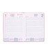 Agenda encuadernada liderpapel icaria a5 2025 dia pagina color rosa papel 70 gr