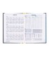 Agenda encuadernada liderpapel corfu a4 2025 dia pagina azul papel 60 gr