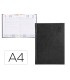 Agenda encuadernada liderpapel corfu a4 2025 dia pagina negro papel 60 gr