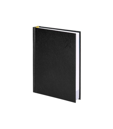 Agenda encuadernada liderpapel corfu a4 2025 dia pagina negro papel 60 gr