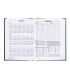 Agenda encuadernada liderpapel corfu a4 2025 dia pagina negro papel 60 gr