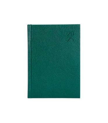 Agenda encuadernada liderpapel corfu a6 2025 dia pagina color verde papel 60 gr