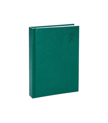 Agenda encuadernada liderpapel corfu a6 2025 dia pagina color verde papel 60 gr