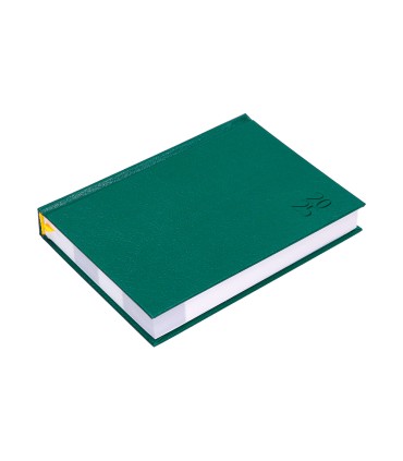 Agenda encuadernada liderpapel corfu a6 2025 dia pagina color verde papel 60 gr