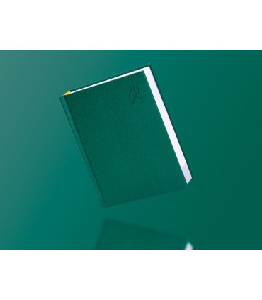 Agenda encuadernada liderpapel corfu a6 2025 dia pagina color verde papel 60 gr