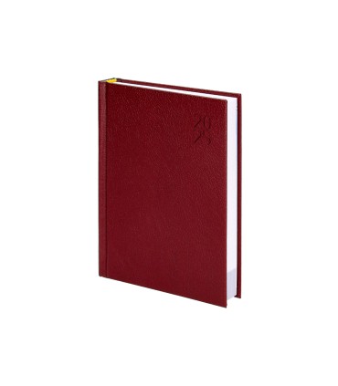 Agenda encuadernada liderpapel corfu a6 2025 dia pagina color rojo papel 60 gr